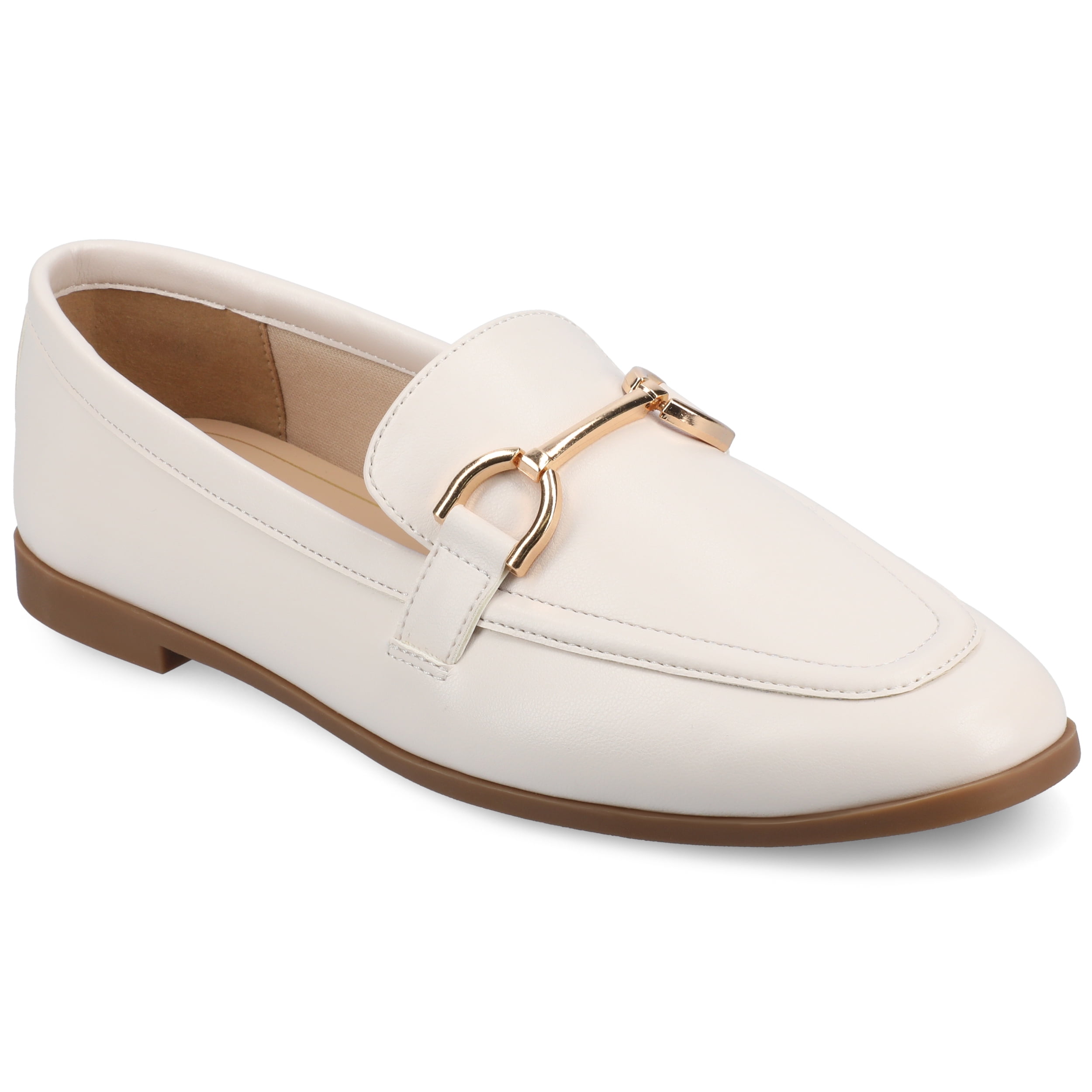 Journee Womens Mizza Loafer Slip On Square Toe Dress Flats, Widths Available