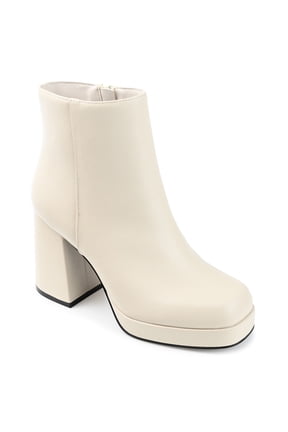 Collection Womens Mollie Square Toe Platform Ankle Booties