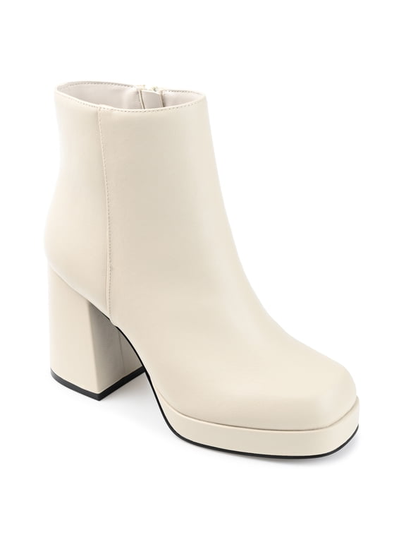 Collection Womens Mollie Square Toe Platform Ankle Booties
