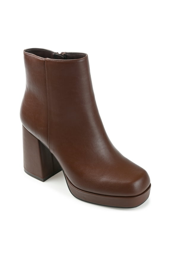 Collection Womens Mollie Square Toe Platform Ankle Booties