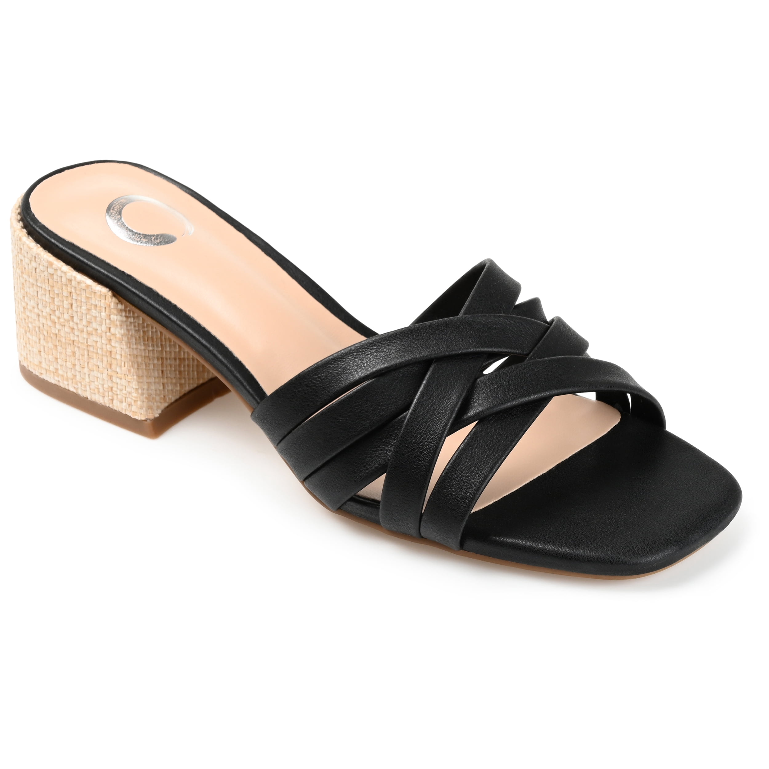 Journee Collection Womens Moree Open Square Toe Block Heel Sandals