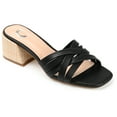 thumbnail image 1 of Journee Collection Womens Moree Open Square Toe Block Heel Sandals, 1 of 6