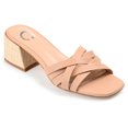 thumbnail image 1 of Journee Collection Womens Moree Open Square Toe Block Heel Sandals, 1 of 6