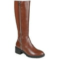 thumbnail image 1 of Journee Collection Womens Morgaan Tru Comfort Foam Extra Wide Calf Stacked Heel Knee High Boots, 1 of 7