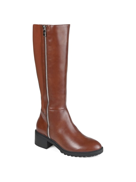 Collection Womens Morgaan Tru Comfort Foam Extra Wide Calf Stacked Heel Knee High Boots
