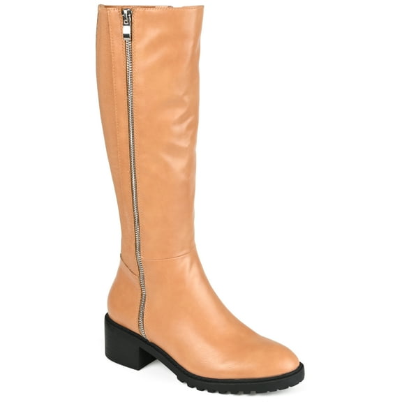 Journee Womens Morgaan Stacked Heel Knee High Boots