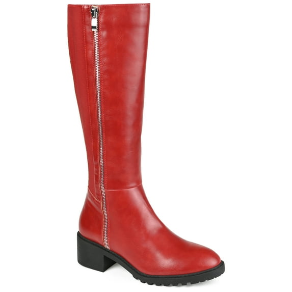 Journee Collection Womens Morgaan Tru Comfort Foam Wide Calf Stacked Heel Knee High Boots