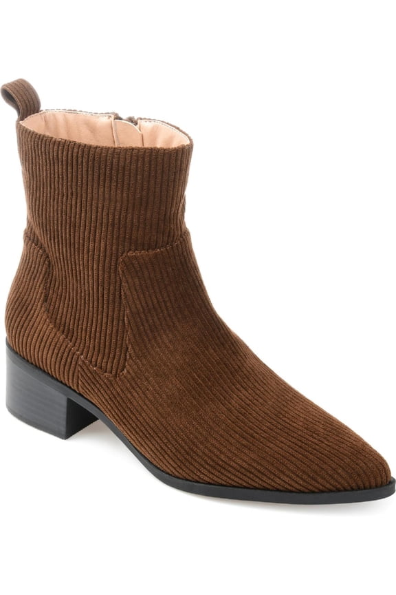 Collection Womens Nolani Corduroy Laceless Pointed Toe Booties