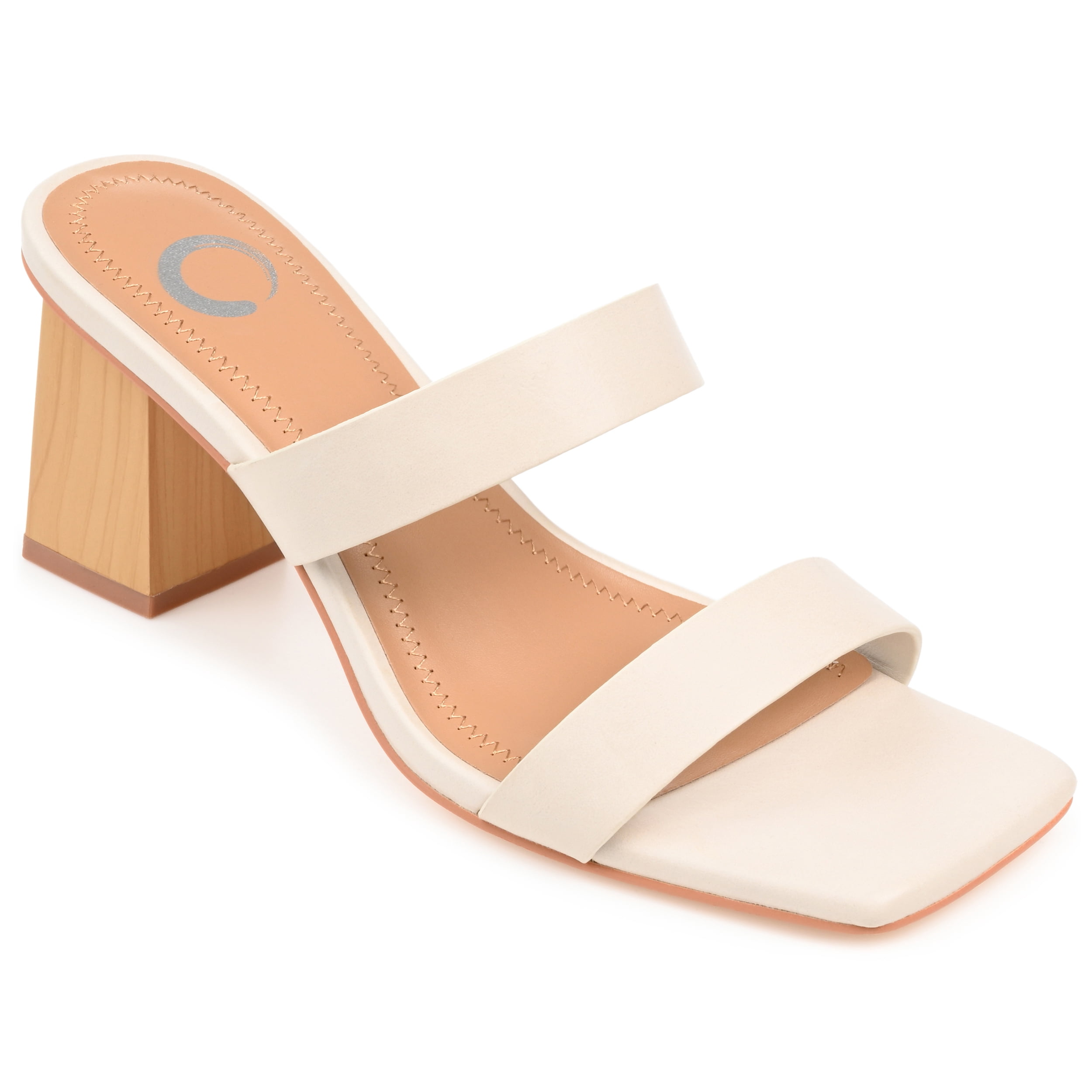 Journee Collection Womens Nolla Tru Comfort Foam Open Square Toe Block Heel Sandals