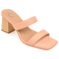 thumbnail image 1 of Journee Collection Womens Nolla Tru Comfort Foam Open Square Toe Block Heel Sandals, 1 of 6