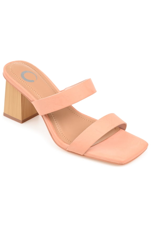 Collection Womens Nolla Tru Comfort Foam Open Square Toe Block Heel Sandals