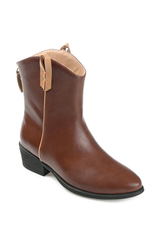 Collection Womens Novva Tru Comfort Foam Back Heel Zip Stacked Heel Booties