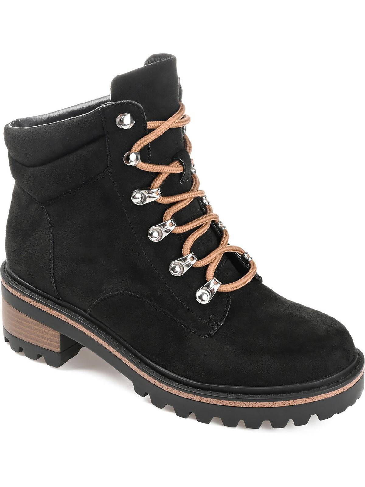 faux leather hiking boots