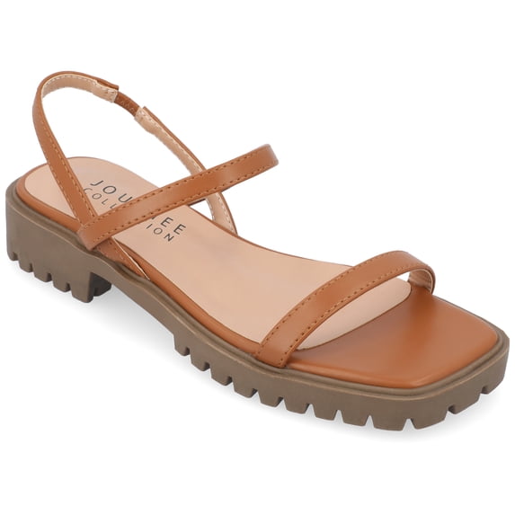 Journee Collection Womens Nylah Slim Platform Sling Back Sandals