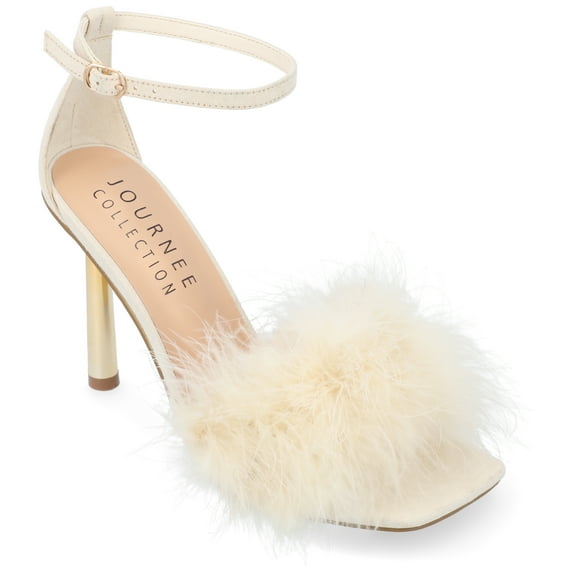 Journee Collection Womens Odete Tru Comfort Foam Mid Heel Open Toe Pumps