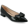thumbnail image 1 of Journee Womens Ophelia Slip On Pointed Toe Low Heel Dress Flats, 1 of 9