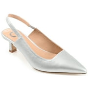 Journee Womens Paulina Kitten Heel Sling Back Pointed Toe Pumps, Widths Available