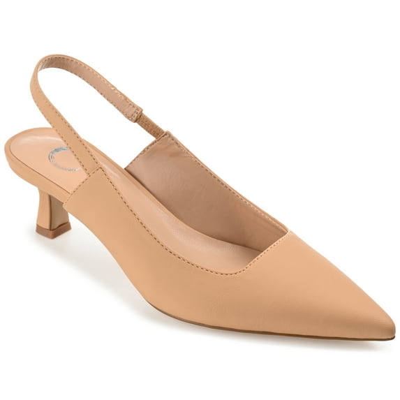 Journee Womens Paulina Kitten Heel Sling Back Pointed Toe Pumps, Widths Available