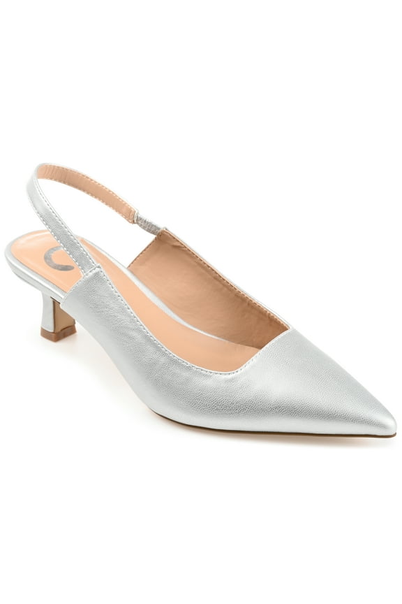 Womens Paulina Kitten Heel Sling Back Pointed Toe Pumps, Widths Available
