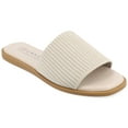 thumbnail image 1 of Journee Collection Womens Prisilla Tru Comfort Foam Linen Slip On Slide Sandals, 1 of 7