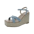thumbnail image 1 of Journee Collection Womens Raniya Faux Suede Buckle Espadrille Heels, 1 of 3