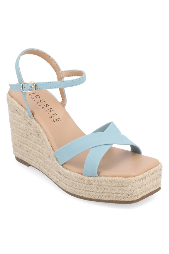 Collection Womens Raniya Tru Comfort Foam Espadrille Platform Wedge Sandals