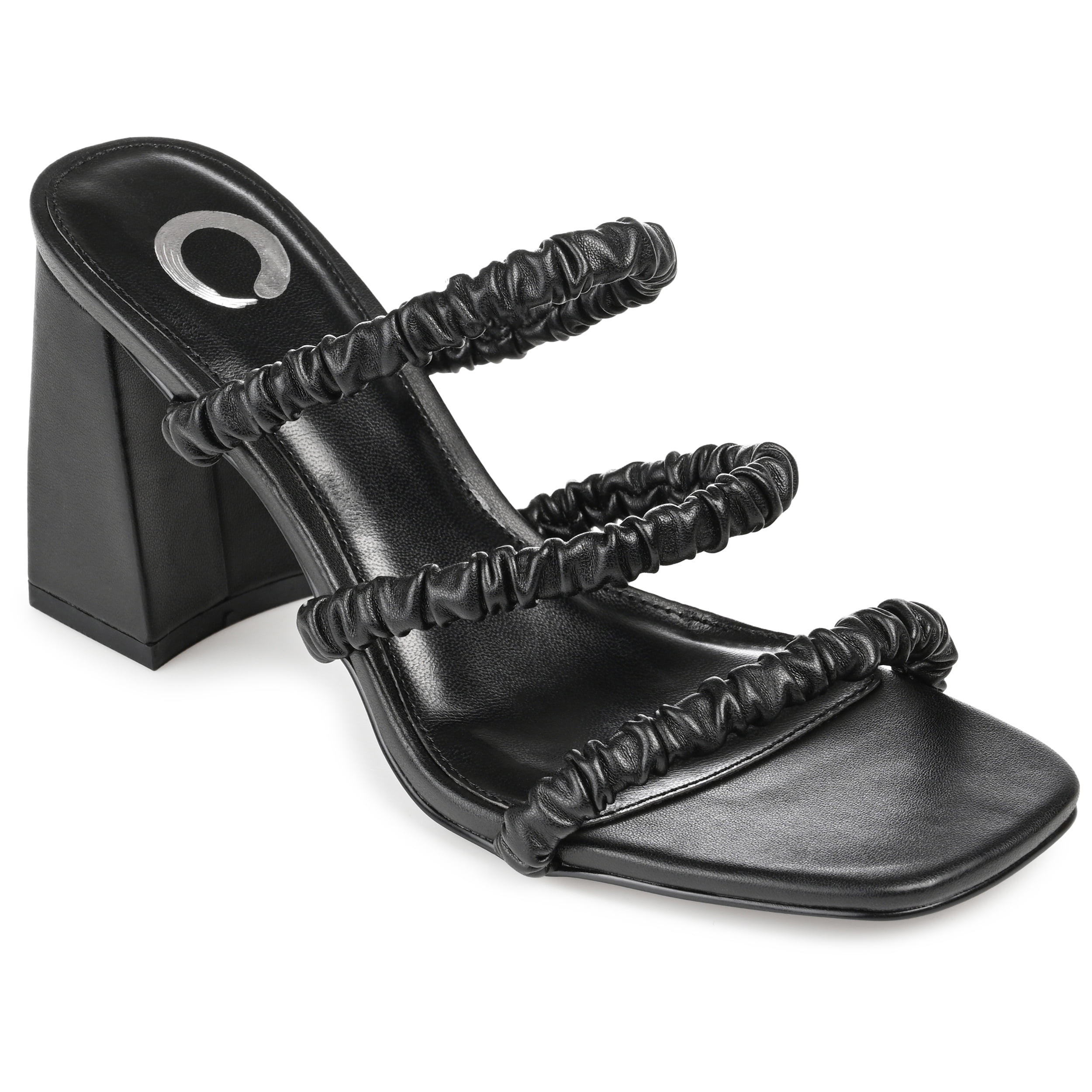 Journee Collection Womens Reagaan Tru Comfort Foam Open Square Toe Block Heel Sandals