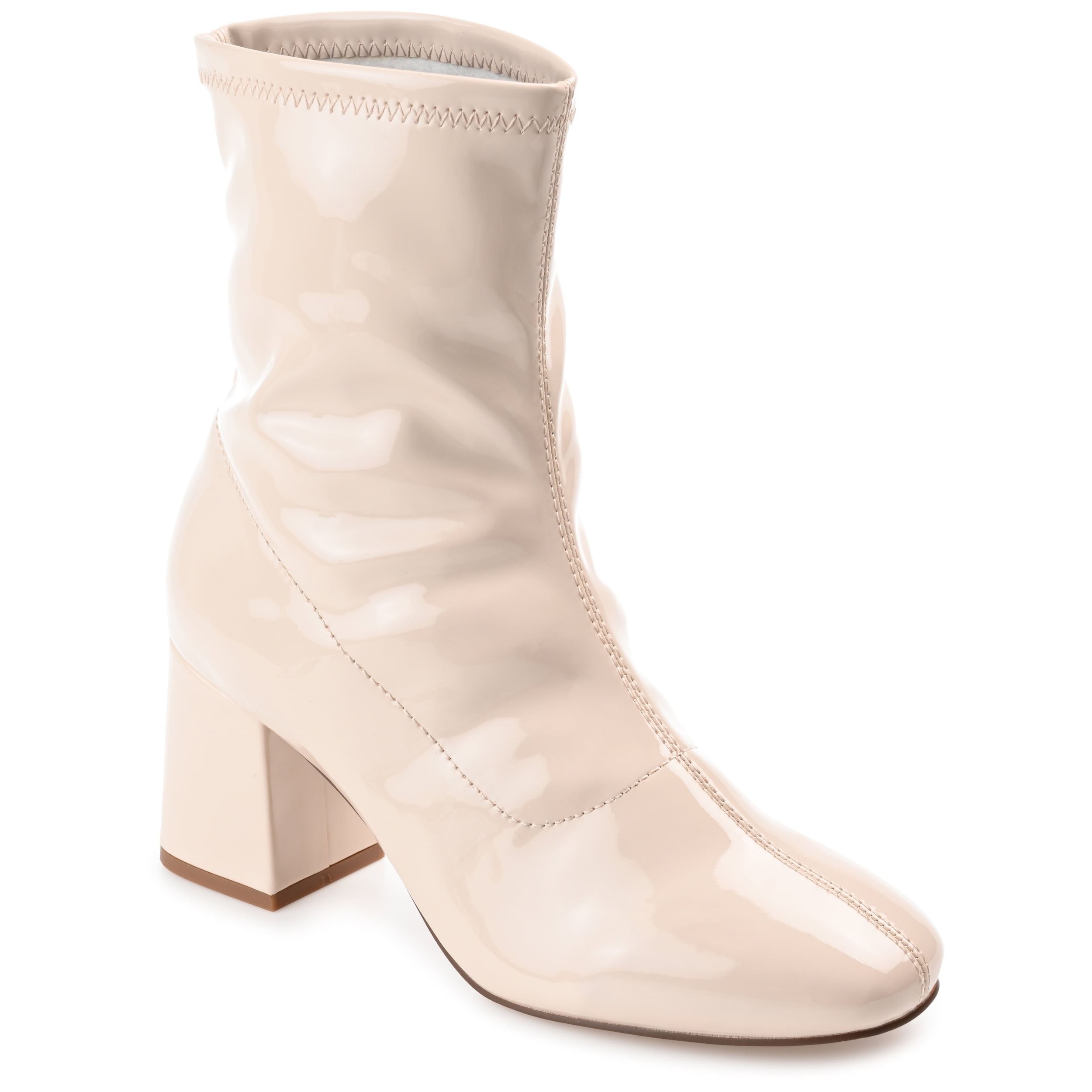 Journee Collection Womens Reice Square Toe Block Heel Ankle Booties