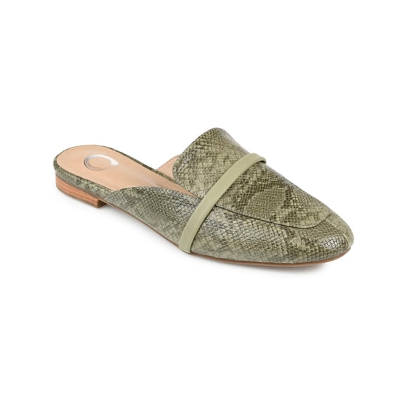 Journee Collection Womens Reneye Faux Leather Slip-On Mules