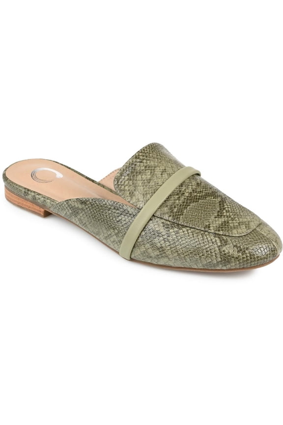 Collection Womens Reneye Faux Leather Slip-On Mules