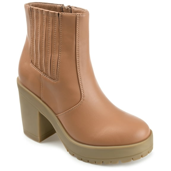 Journee Womens Riplee Almond Toe Platform Ankle Booties