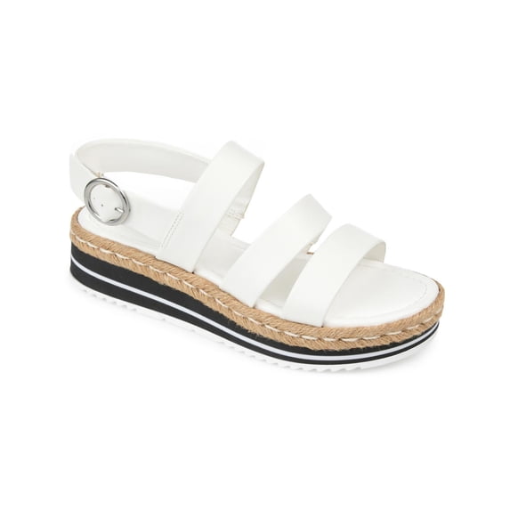 Journee Collection Womens Robyn Faux Leather Slingback Espadrilles