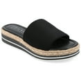 thumbnail image 1 of Journee Womens Rosey Wedge Heel Espadrille Sandals, Widths Available, 1 of 10