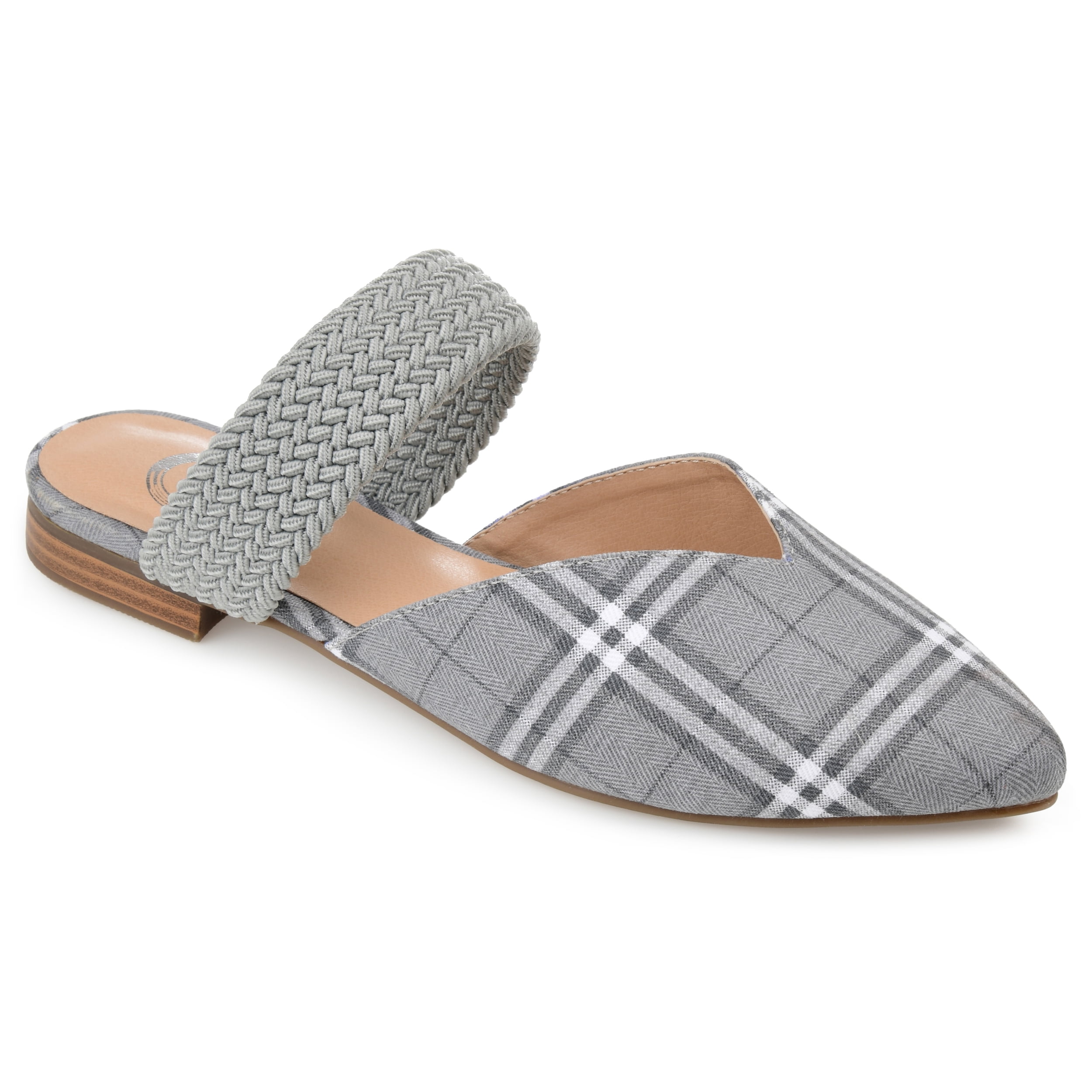 Journee Collection Womens Roxeene Slip On Pointed Toe Mules Flats