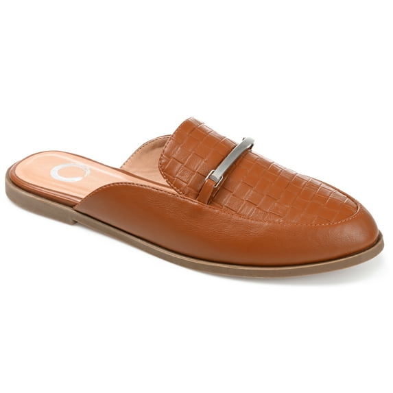 Journee Collection Womens Rubee Slip On Round Toe Mules Flats