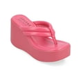 thumbnail image 1 of Journee Collection Womens SHAREENE Square toe Slip on Wedge Sandals, 1 of 3