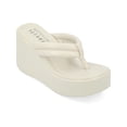 thumbnail image 1 of Journee Collection Womens SHAREENE Square toe Slip on Wedge Sandals, 1 of 3