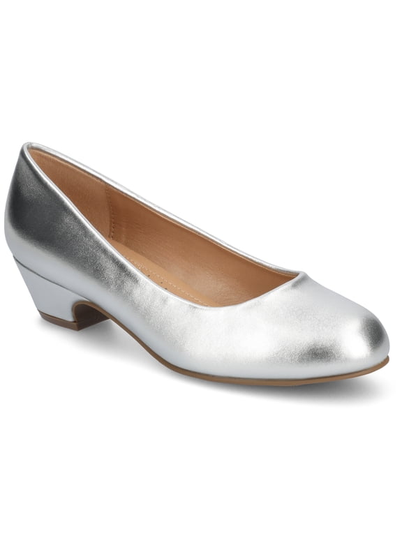 Womens Saar Comfort Insole Round Toe Block Heel Pumps