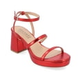 thumbnail image 1 of Journee Collection Womens SAMILEE Ankle strap Open toe buckle Block Heel, 1 of 7