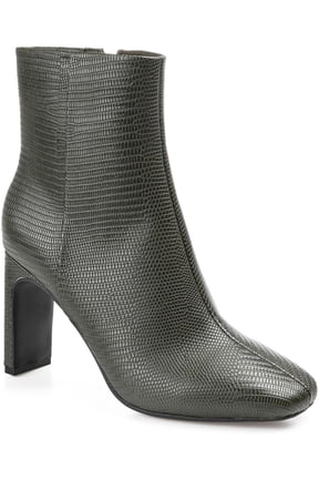 Collection Womens Sarla Faux Leather Embossed Ankle Boots