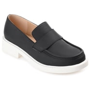 Journee Women's Pennelope Wide Width Wedge Sneakers - Round Toe Double Zip Comfort Shoes