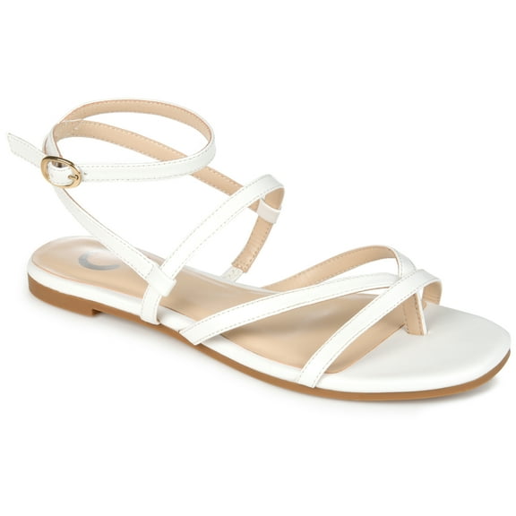 Journee Womens Serissa Multi Strap Flat Sandals