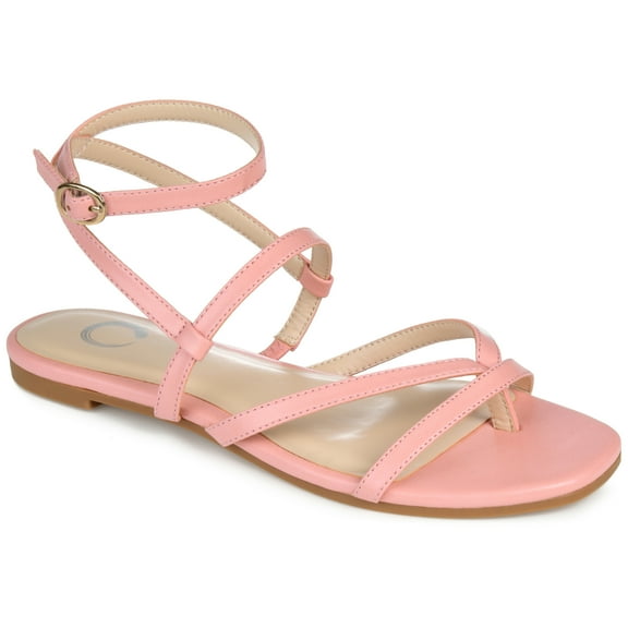 Journee Womens Serissa Multi Strap Flat Sandals