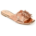 thumbnail image 1 of Journee Womens Serlina Slide Flat Sandals, Widths Available, 1 of 9