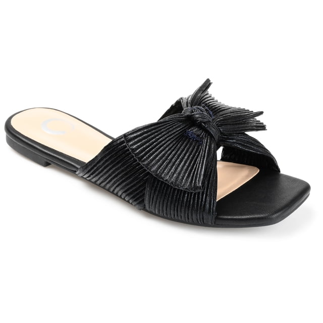 Journee Collection Women's Flin Sandal - Comfort Foam Insole, Braided Espadrille Sole, Slip-On