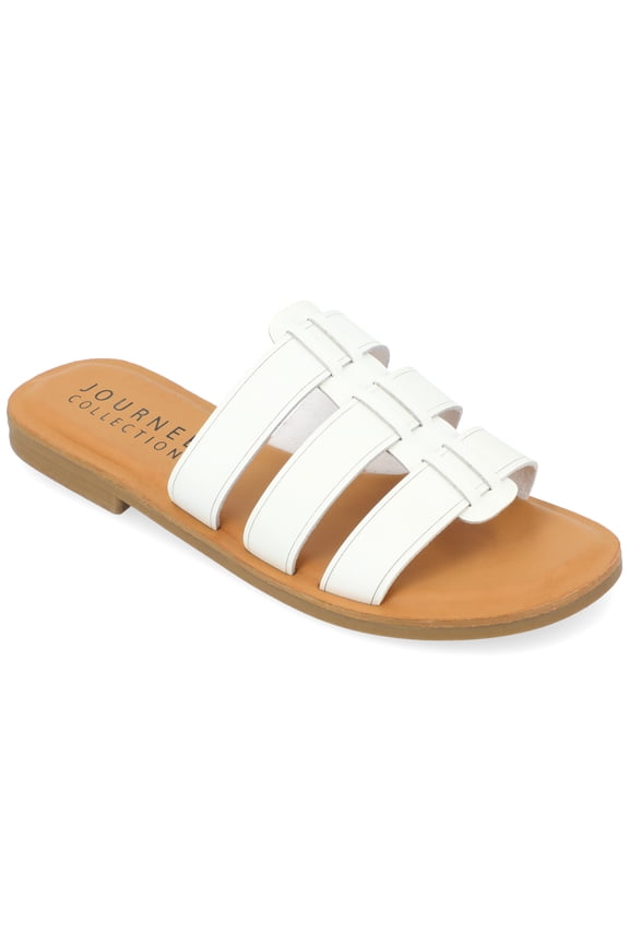 Collection Womens Serrie Tru Comfort Foam Slip On Slide Flat Sandal