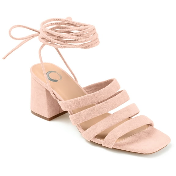 Journee Womens Sevyn Open Square Toe Block Heel Sandals