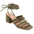 thumbnail image 1 of Journee Collection Womens Sevyn Open Square Toe Block Heel Sandals, 1 of 6