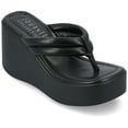 thumbnail image 1 of Journee Collection Womens Shareene Tru Comfort Foam Slip On Platform Wedge Sandals, 1 of 6