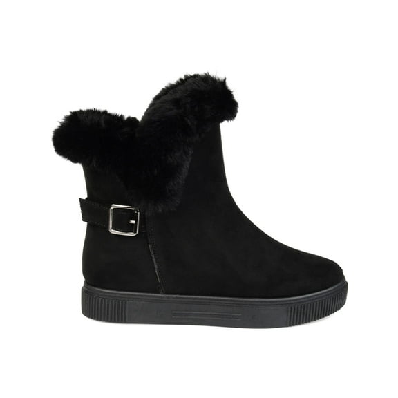 Journee Collection Womens Sibby Faux Suede Winter Boots Black 9 Medium (B,M)